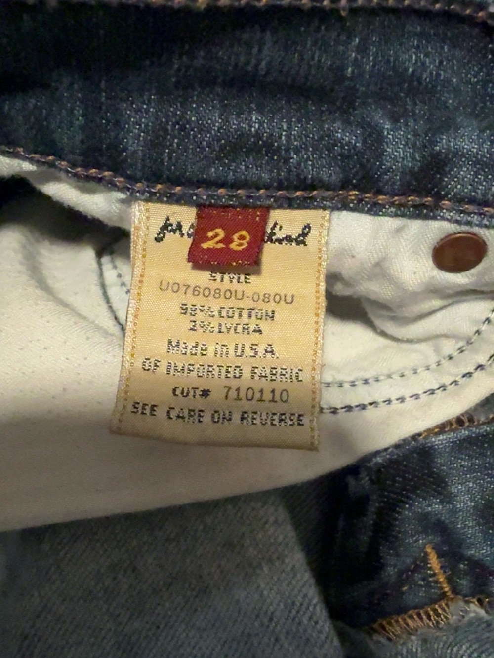 7 For All Mankind size 28 jeans